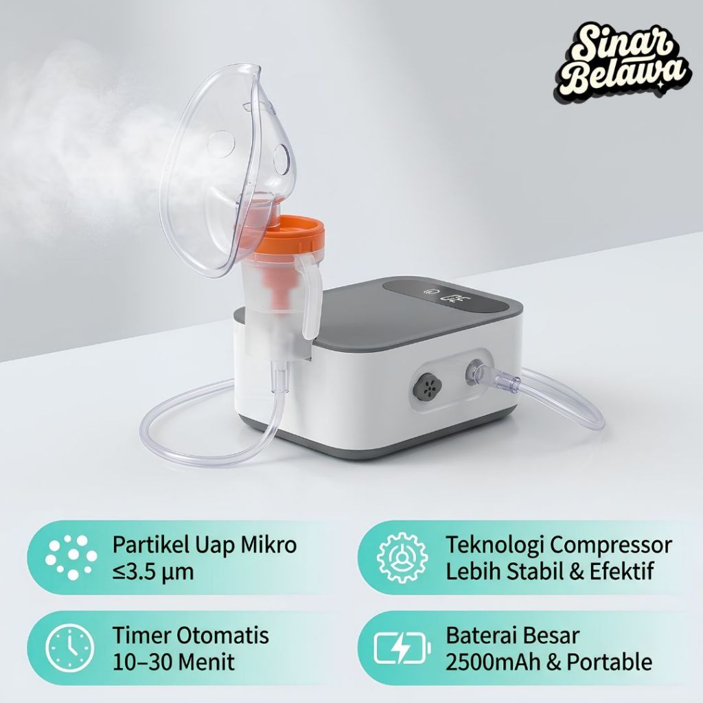 Alat Terapi Pernapasan Compressor Nebulizer Inhaler Atomizer