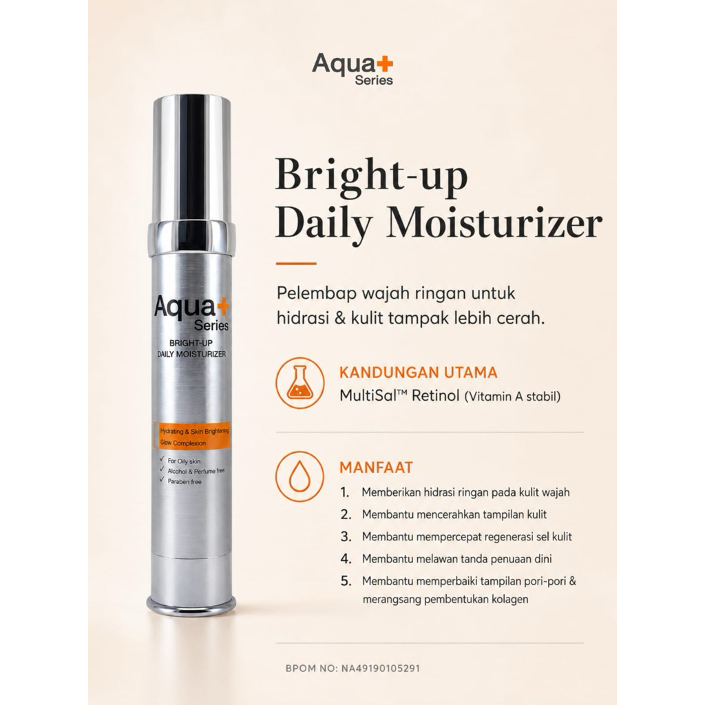 BU - BRIGHT UP daily moisturizer 30ml AQUA PLUS