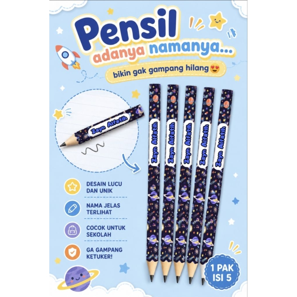 Pensil Custom Nama