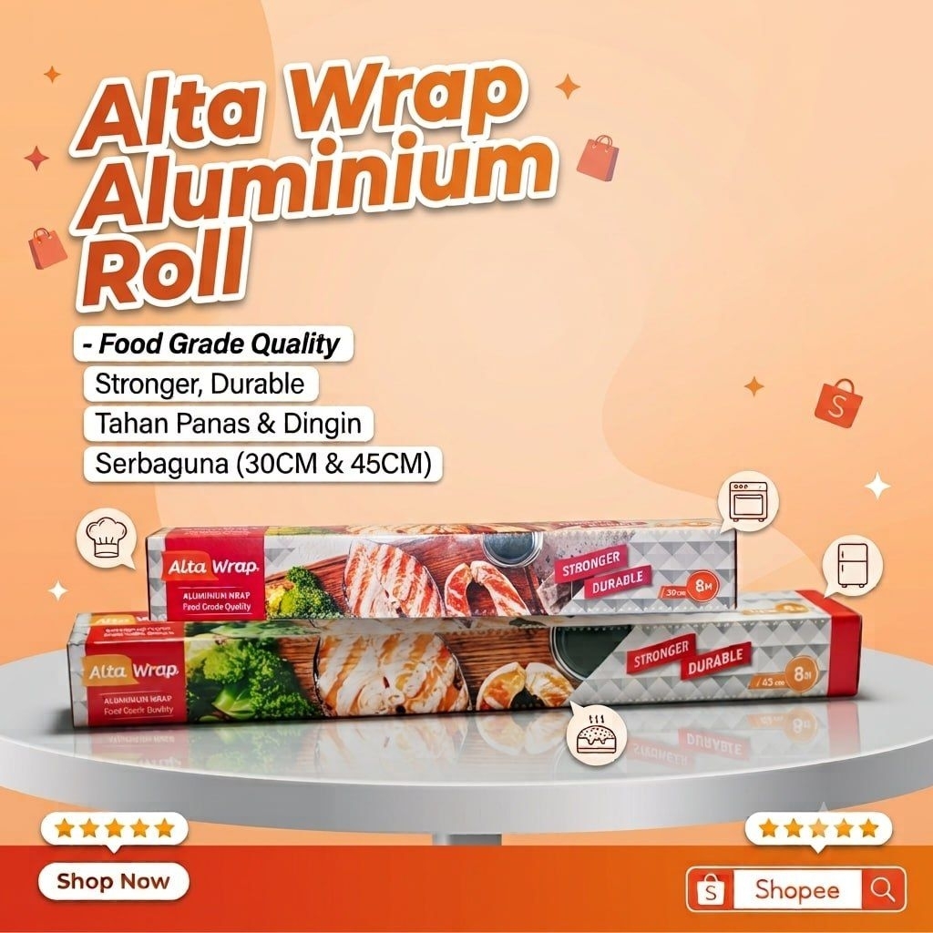 Alta Wrap Retail Aluminium Roll