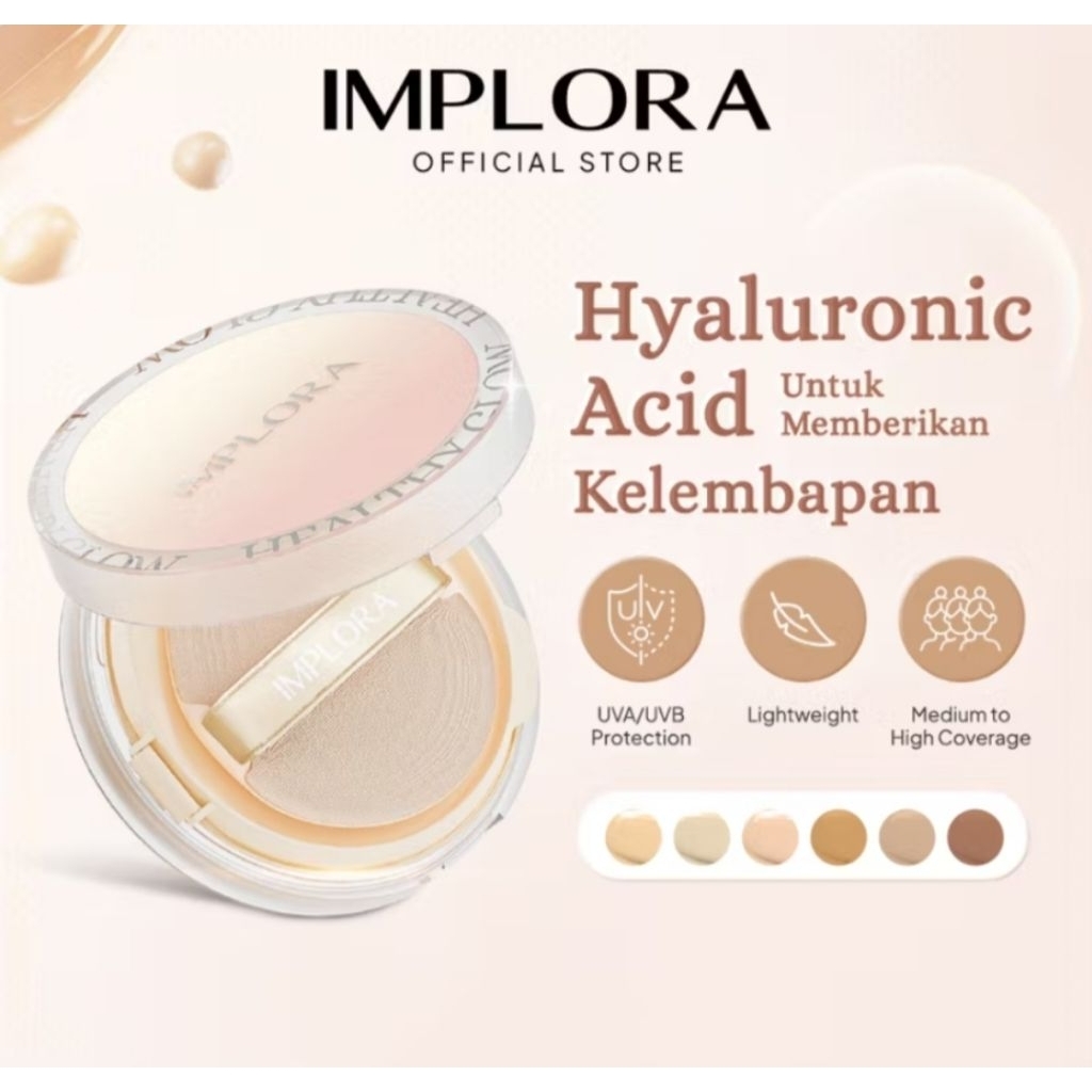 implora set powder eye shadow Glitter n blush on implora original BPOM