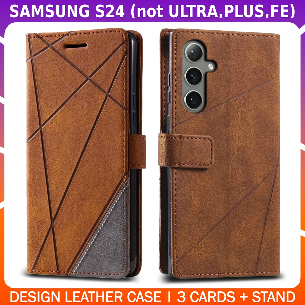Premium Leather Wallet Flip Case with Stand SAMSUNG GALAXY S24 (BASIC!)