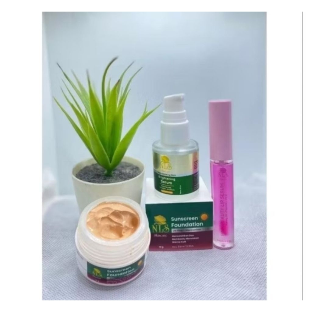 paket hemat Serum +sunscreen+lipserum