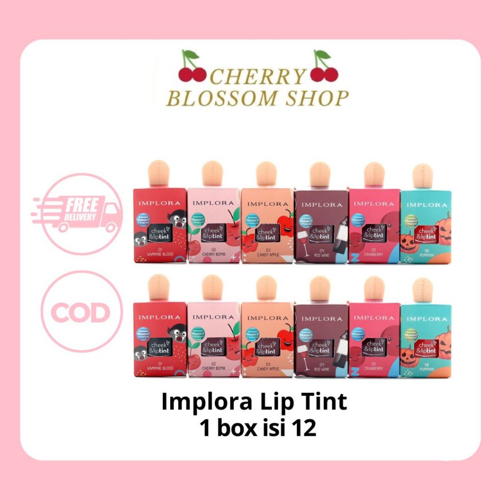 [1BOX ISI 12PCS] IMPLORA LIP TINT 5,5gr