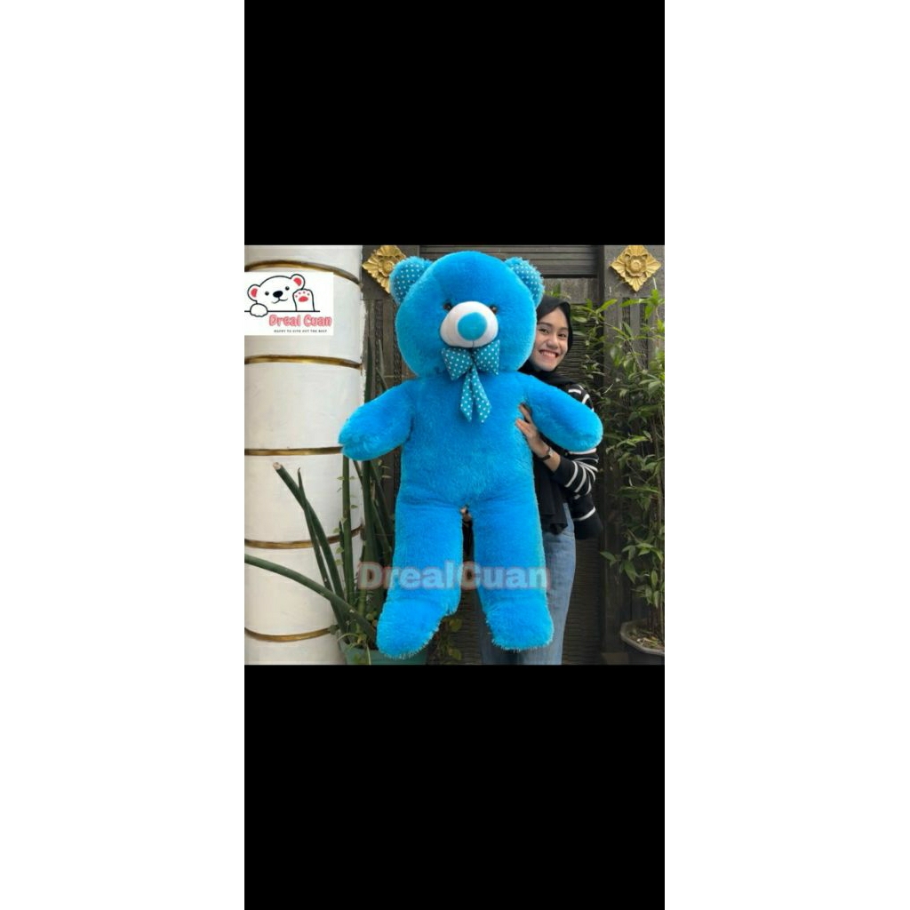 boneka beruang biru