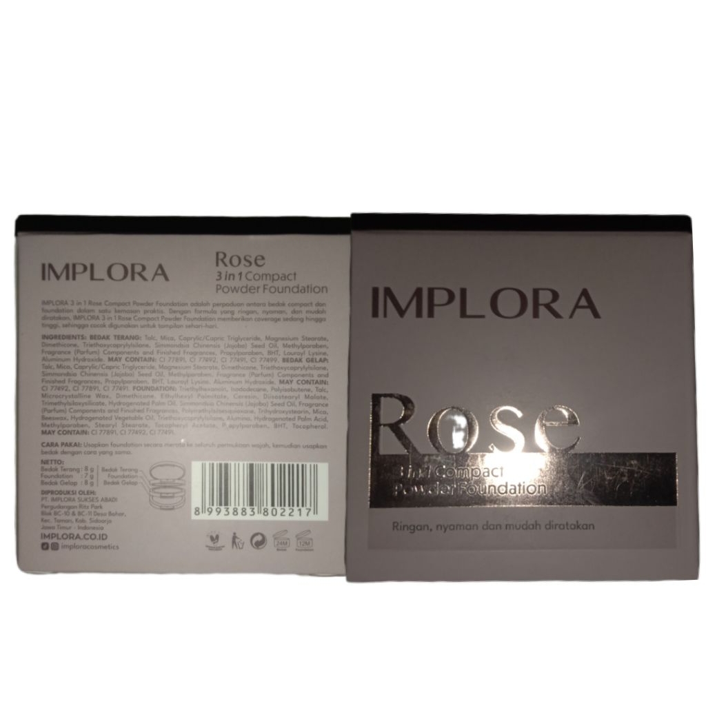 Implora Rose 3In1 Compact Powder 8gr