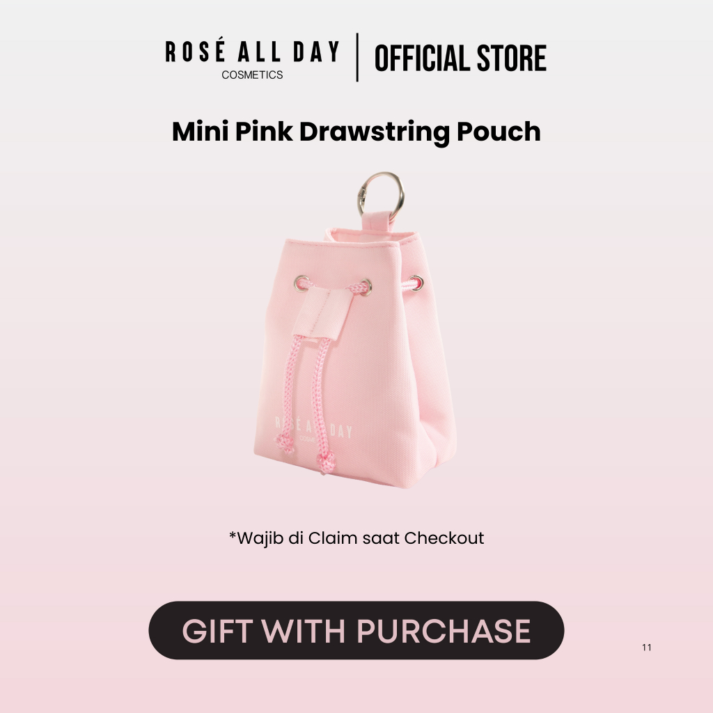 GWP - Rosé All Day Mini Pink Drawstring Pouch