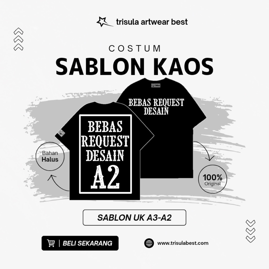 SABLON KAOS COSTUM Bebas Request Desain