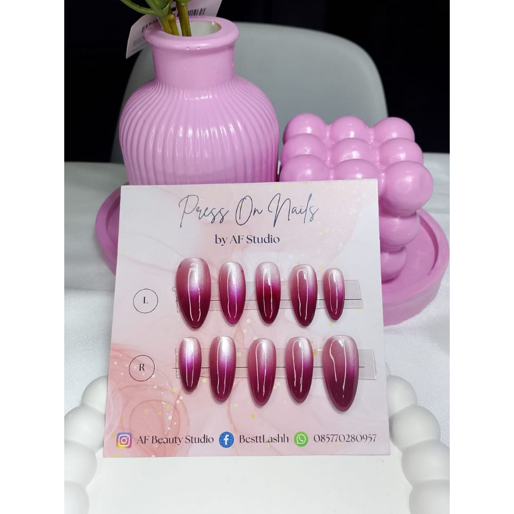 Press On Nails AF-Cat eye ombre