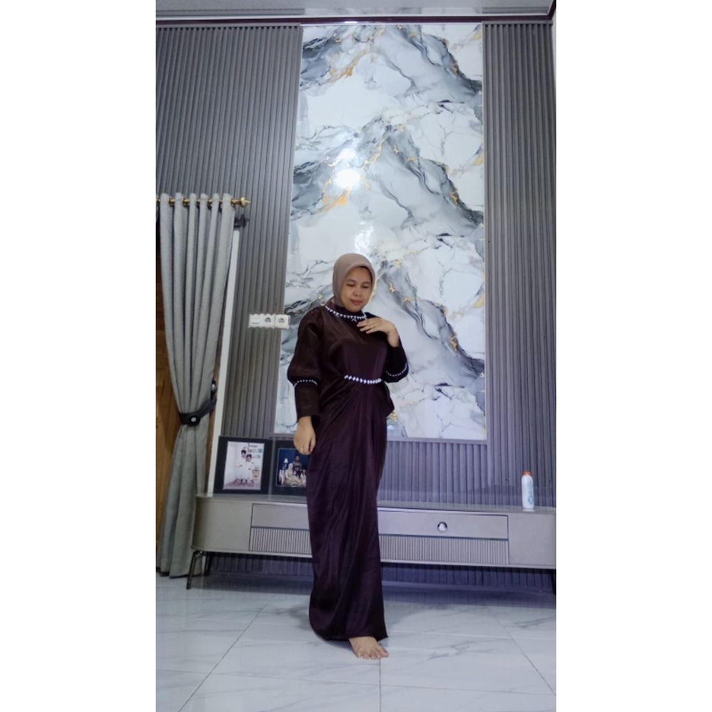 Kaftan Serut Variasi Payet mutiara