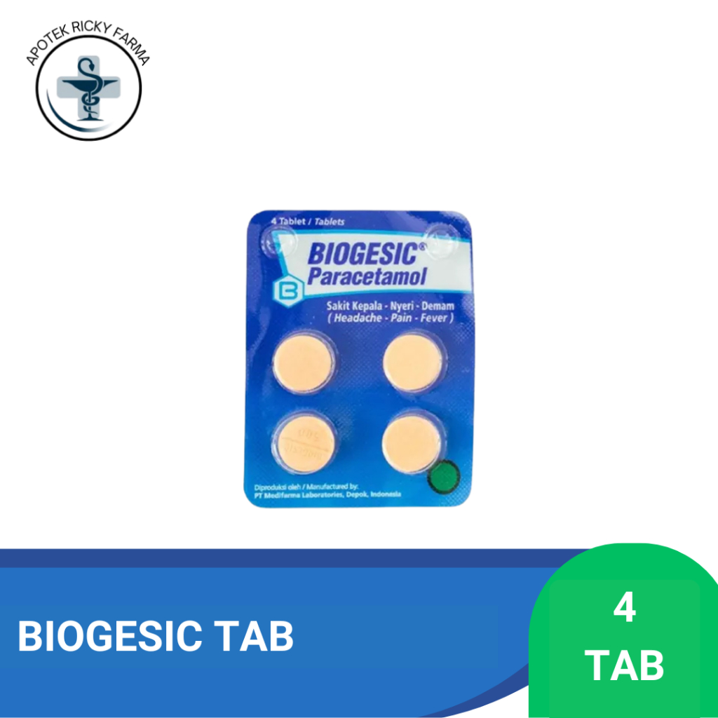 BIOGESIC 500MG 1 STRIP 4 TABLET