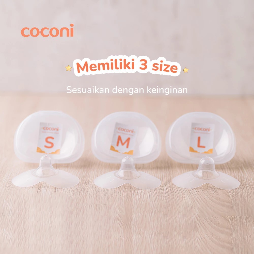 COCONI PELINDUNG PUTING MENYUSUI BAHAN SILIKON / COCONI NIPPLE SHIELD 2PCS
