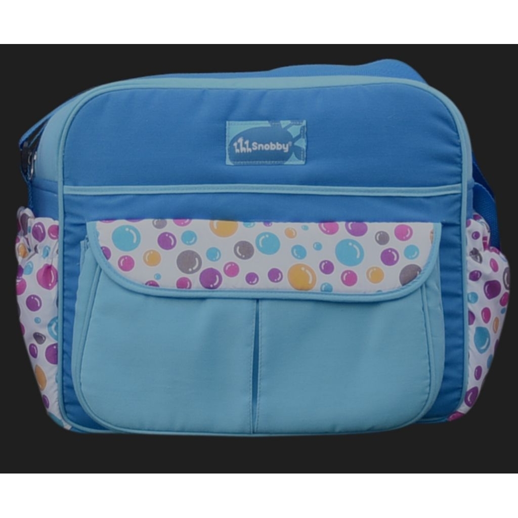 Tas Bayi Medium Snobby Happy Bubble Blue