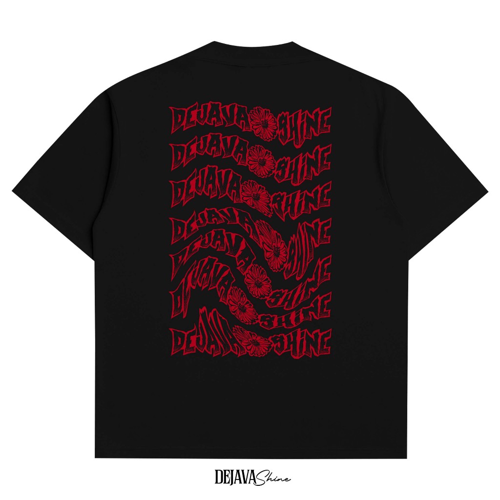 Dejava - T-Shirt Kaos Wavy (Black)