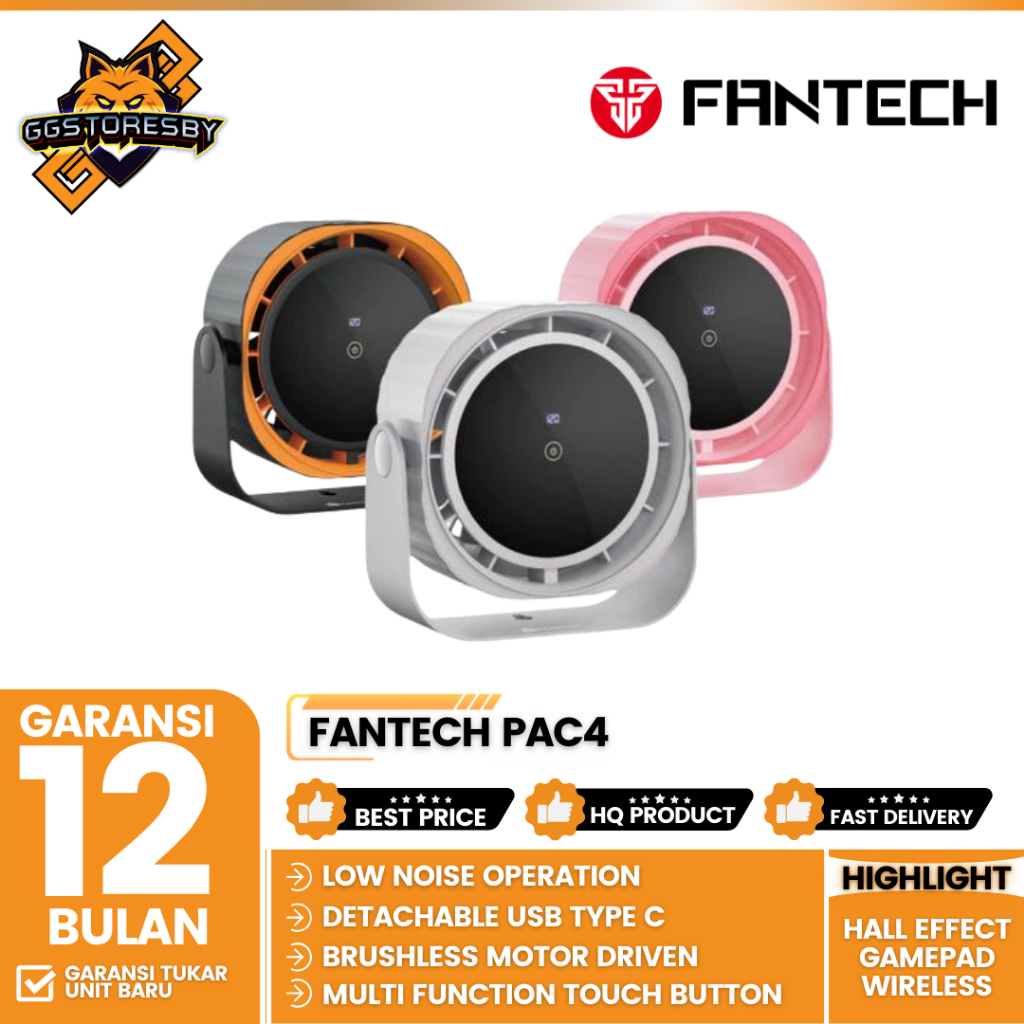 Fantech Kipas Portable Cooler PAC4 Multi Function Touch Button LCD Display Brushless Motor 120 Speed