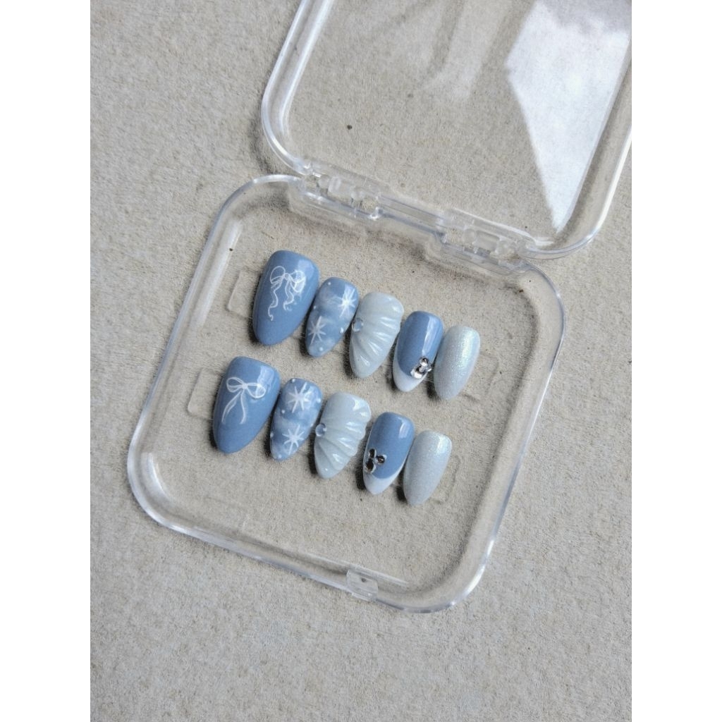 Luxury Blue Press on Nails