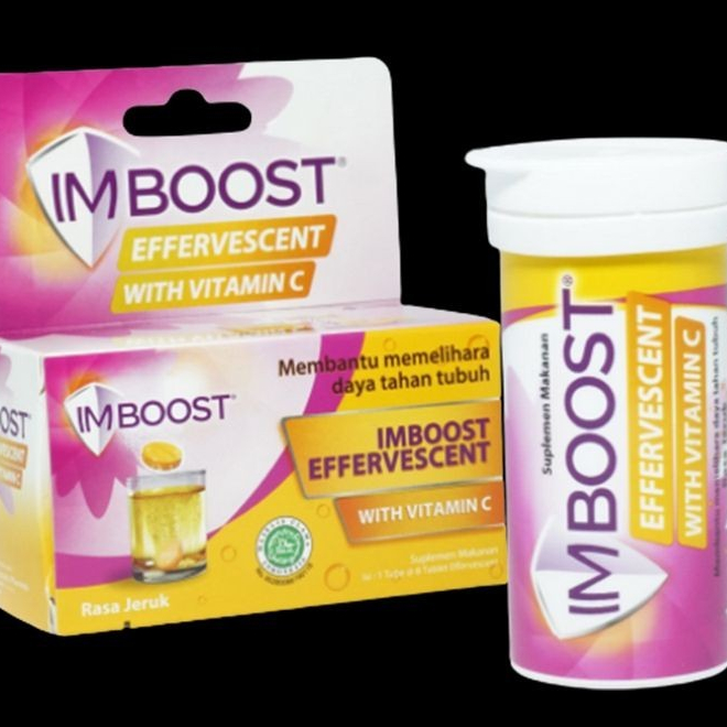 IMBOOST EFFERVESCENT VIT C JERUK 1 BOX 8 TABLET