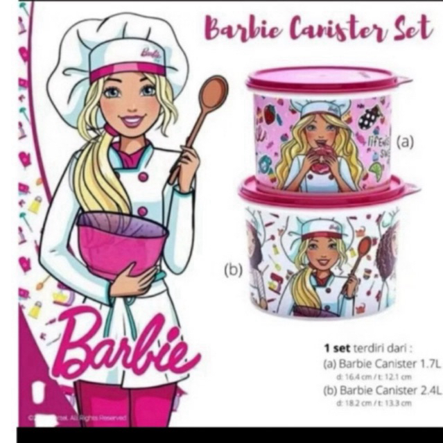 Barbie canister set tupperware
