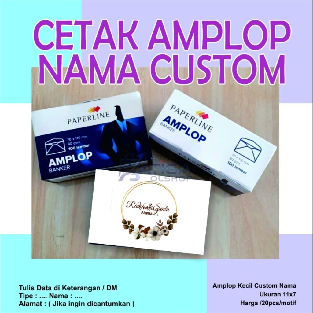 AMPLOP CETAK / PRINT NAMA CUSTOM