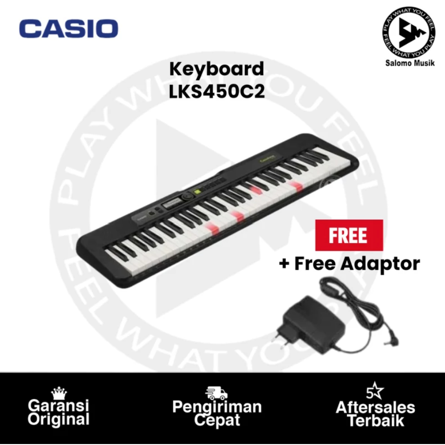 Keyboard Casio LKS450C2 + Free Adaptor