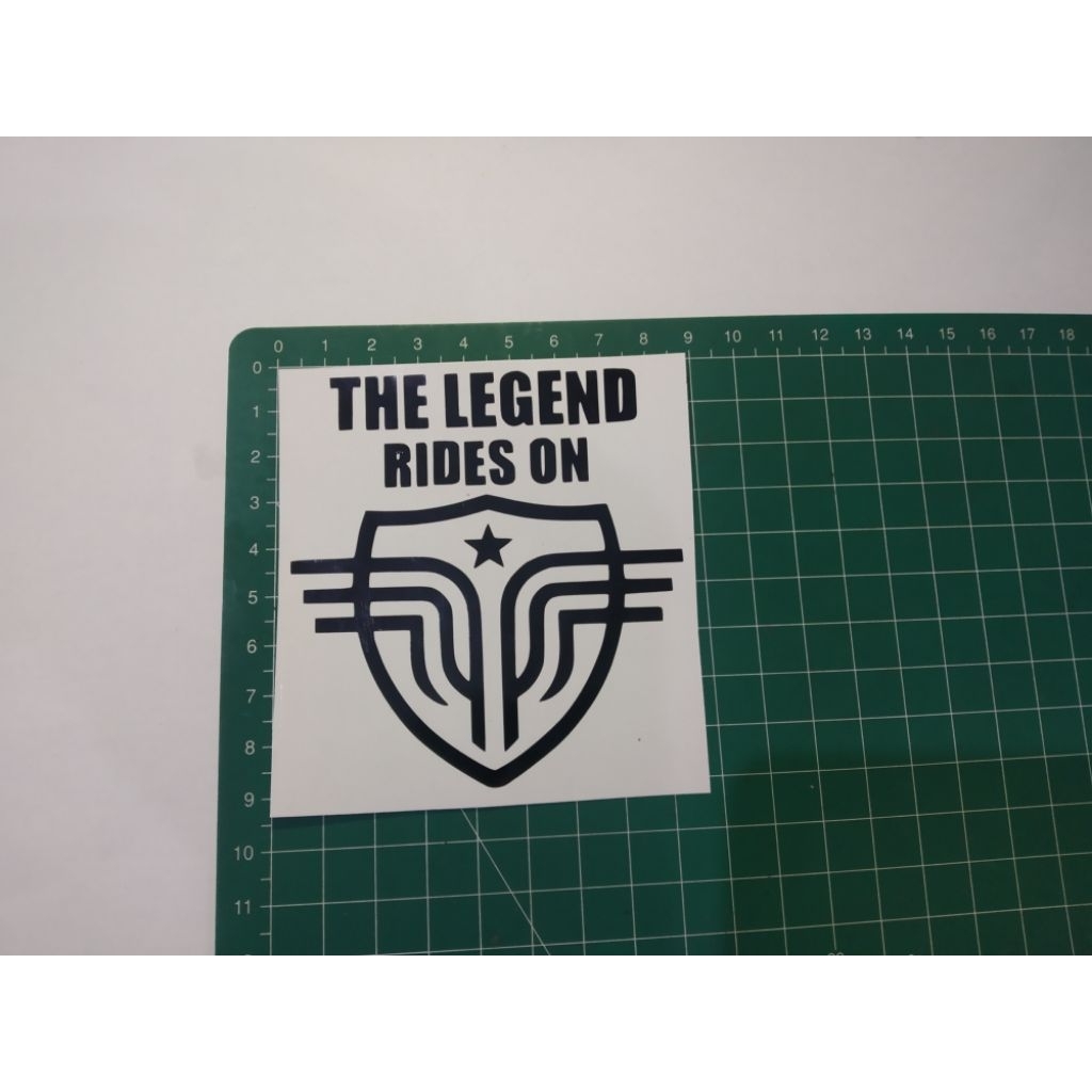 stiker cutting the legend