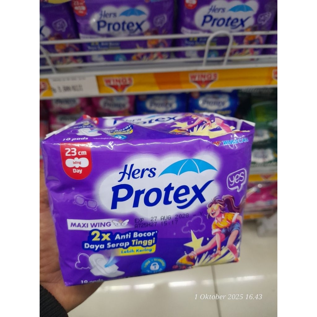 Hers protexs maxi wing 23cm 10 pads