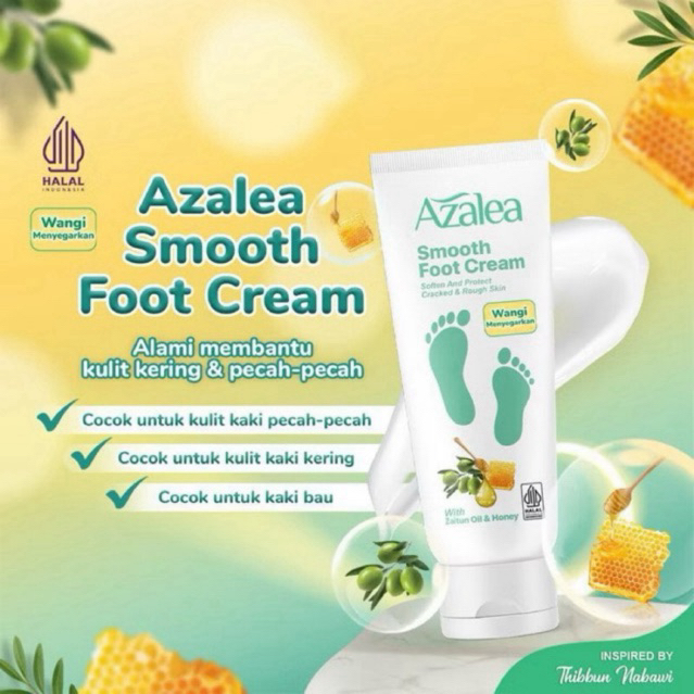azelea smooth foot cream kaki pecah