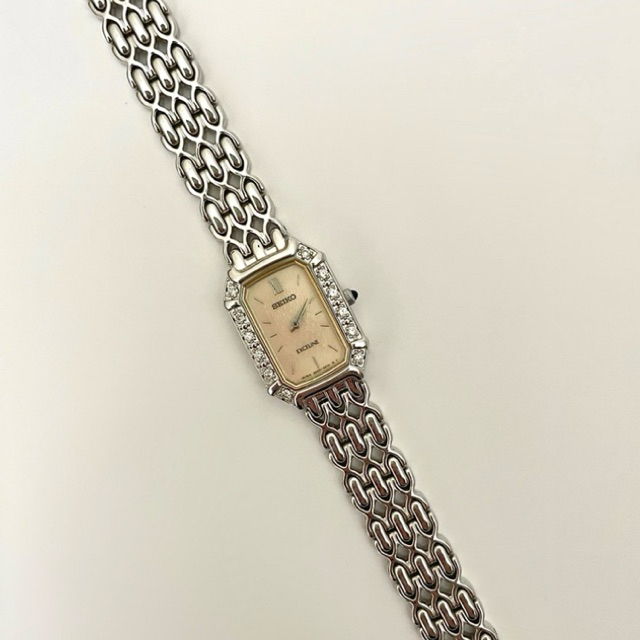 SEIKO Square Diamond Bezel Silver