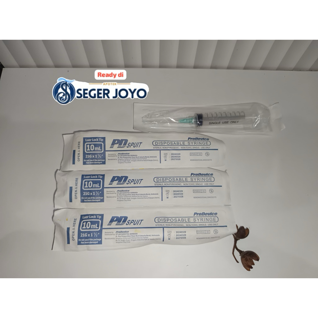 PRODEVICE DISPOSABLE SYRINGE 10 ML