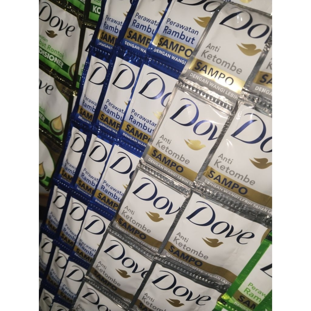 Dove saset Shampo dan Conditoner