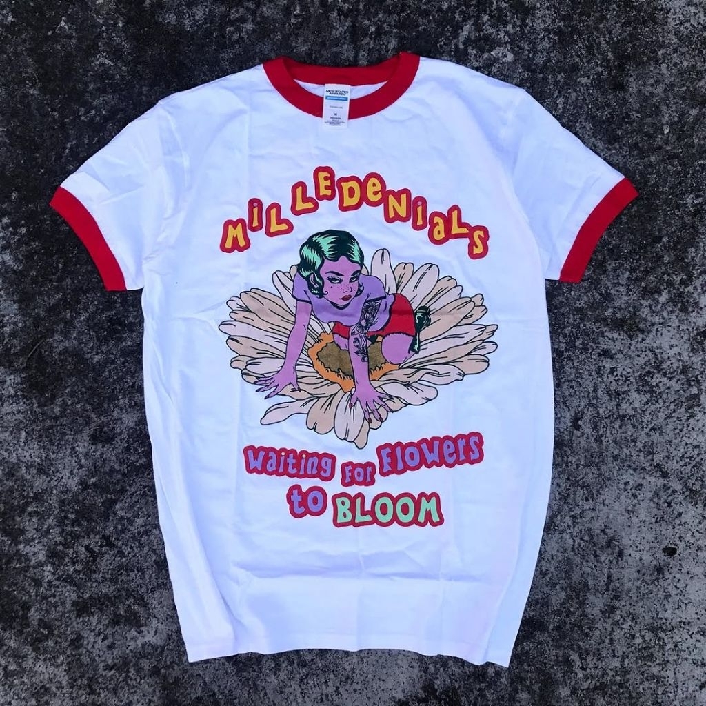 MILLEDENIALS - BLOOM RINGER TSHIRT WHITE