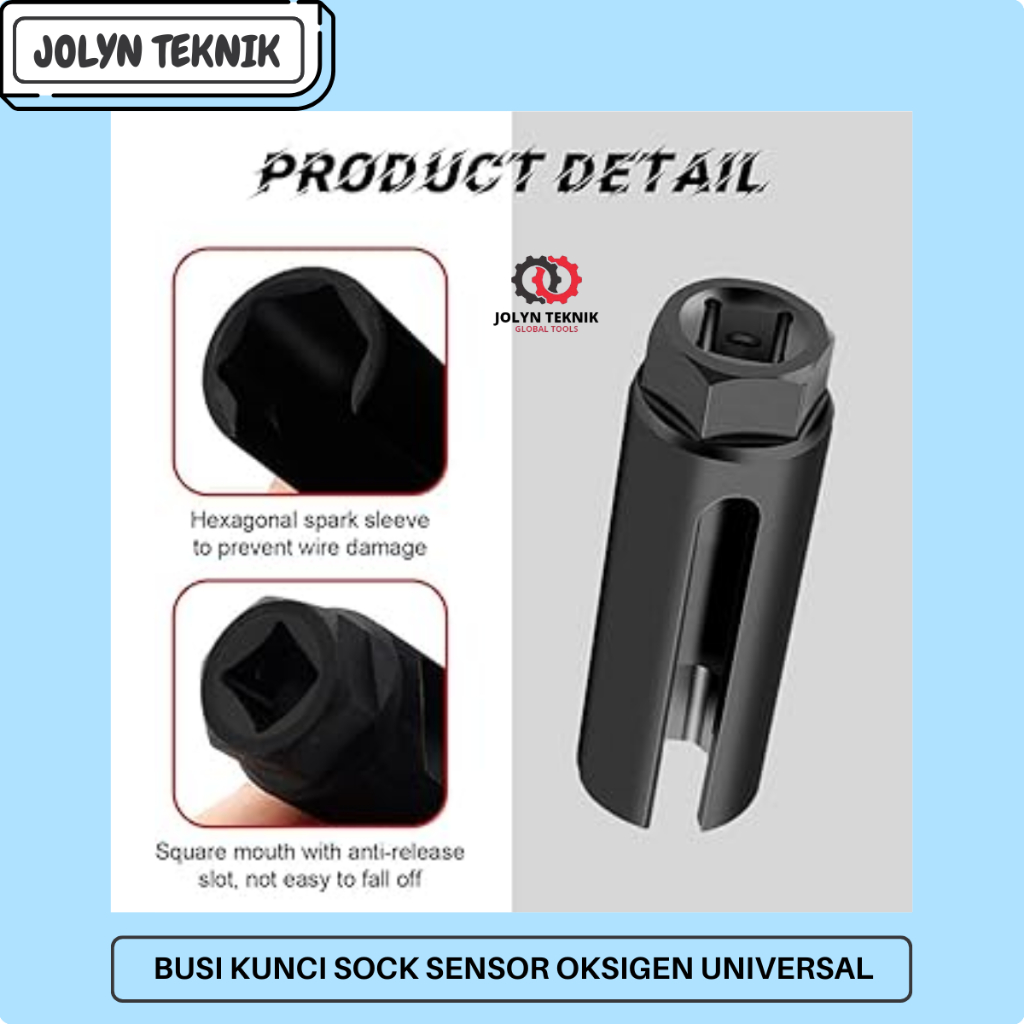 Oxygen Sensor Lambda Socket Oksigen Kunci Busi, O2 Alat Wrench Offset Removal Installation Tools Car