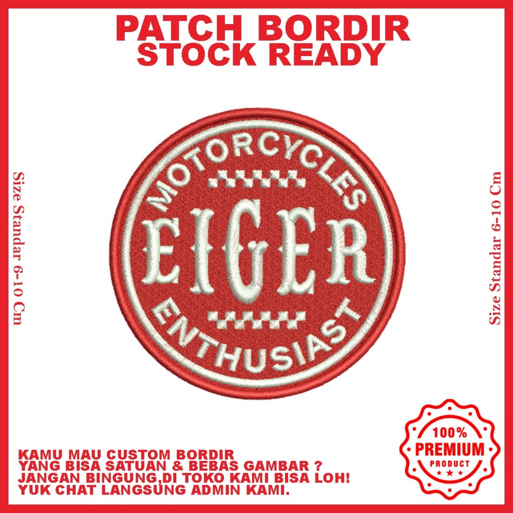 Emblem Patch Bordir Eiger High Quality - stitchsoul
