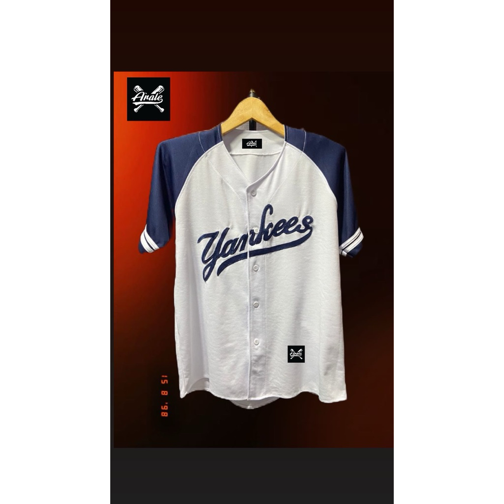 JERSEY BASEBALL YANKEES PUTIH NAVY
