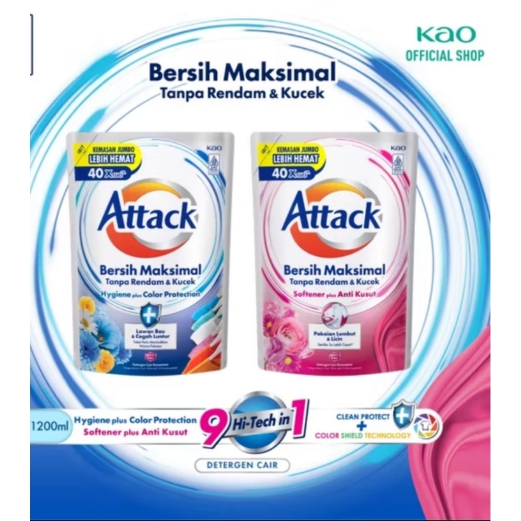 Attack sabun cair plus softener 1,2 L