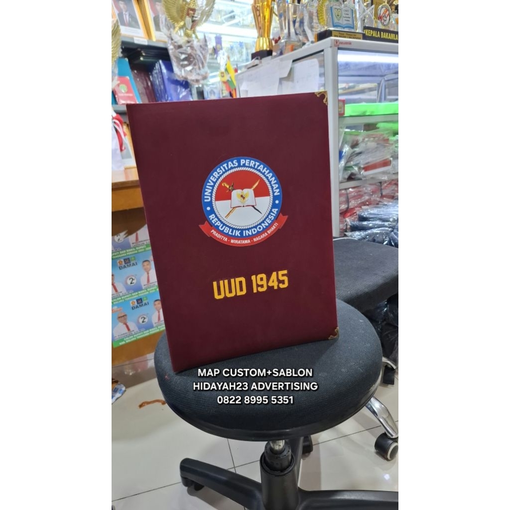 map custom logo dan tulisan sablon dtf