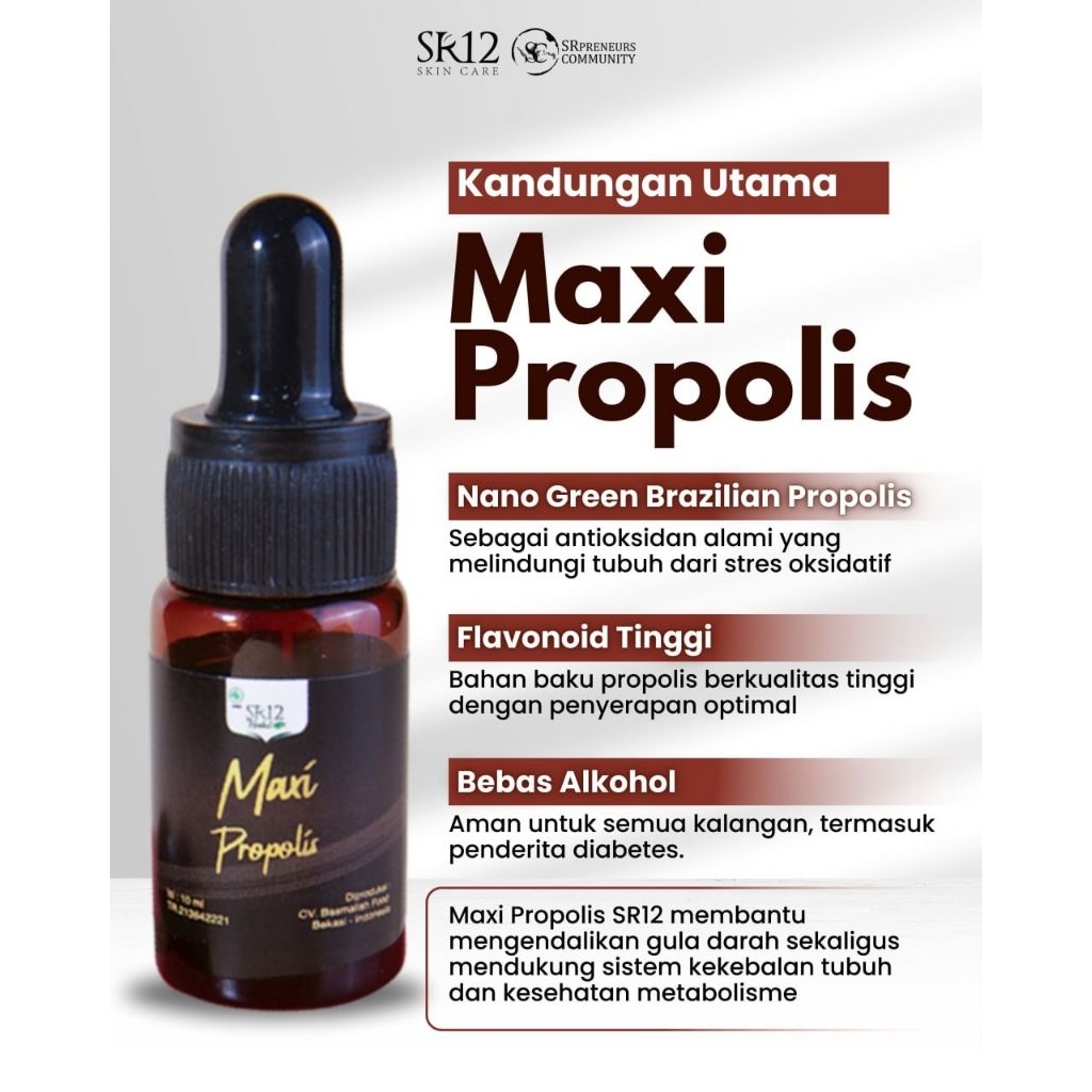 MAXI PROPOLIS SR 12( Suplemen Herbal alami)