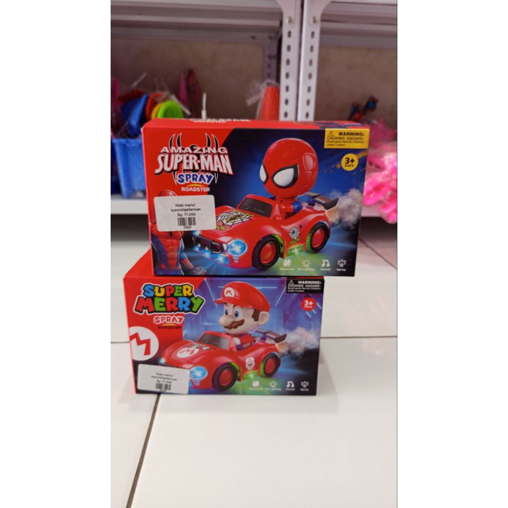 Mainan Mobil Spiderman/Mario