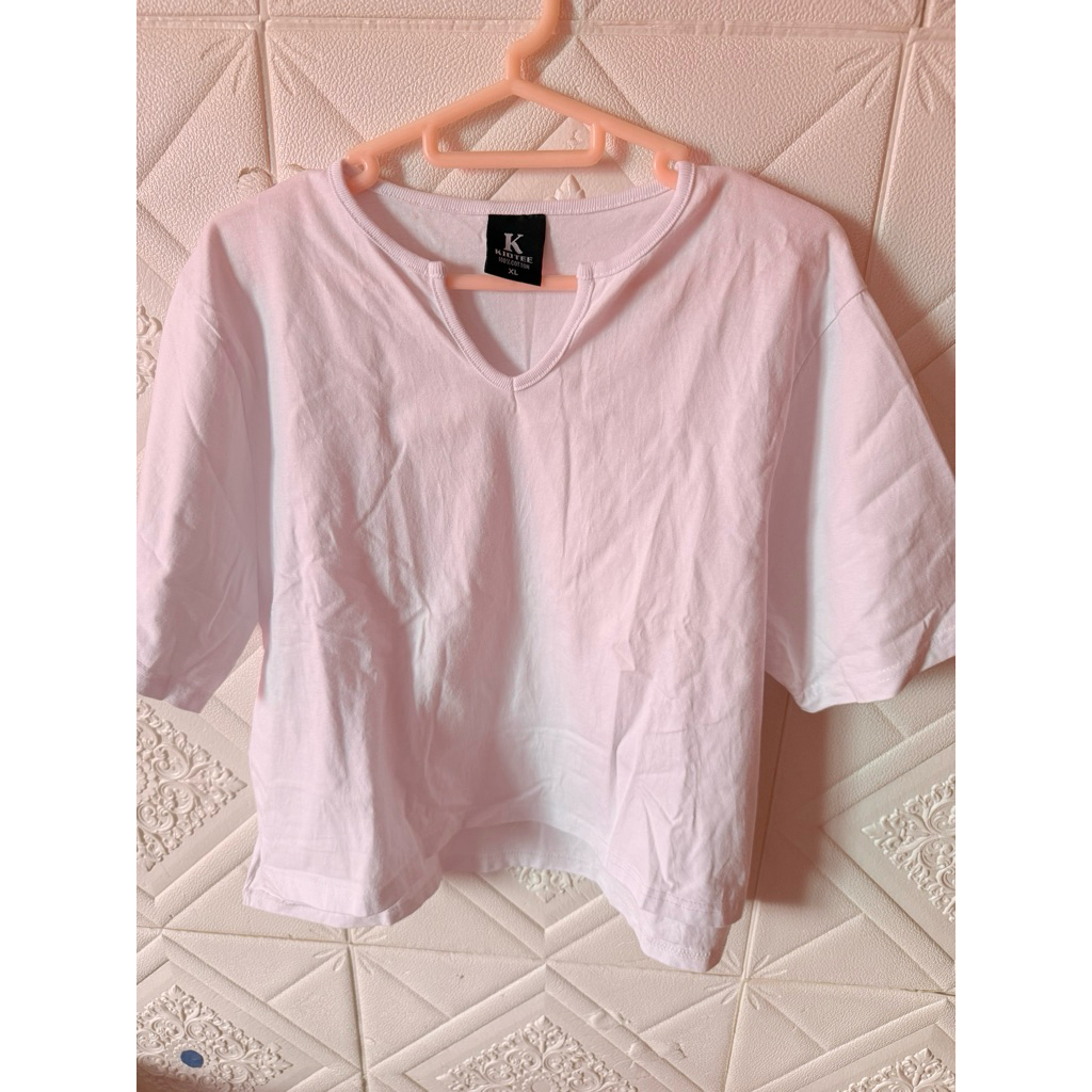 oversize white top - preloved