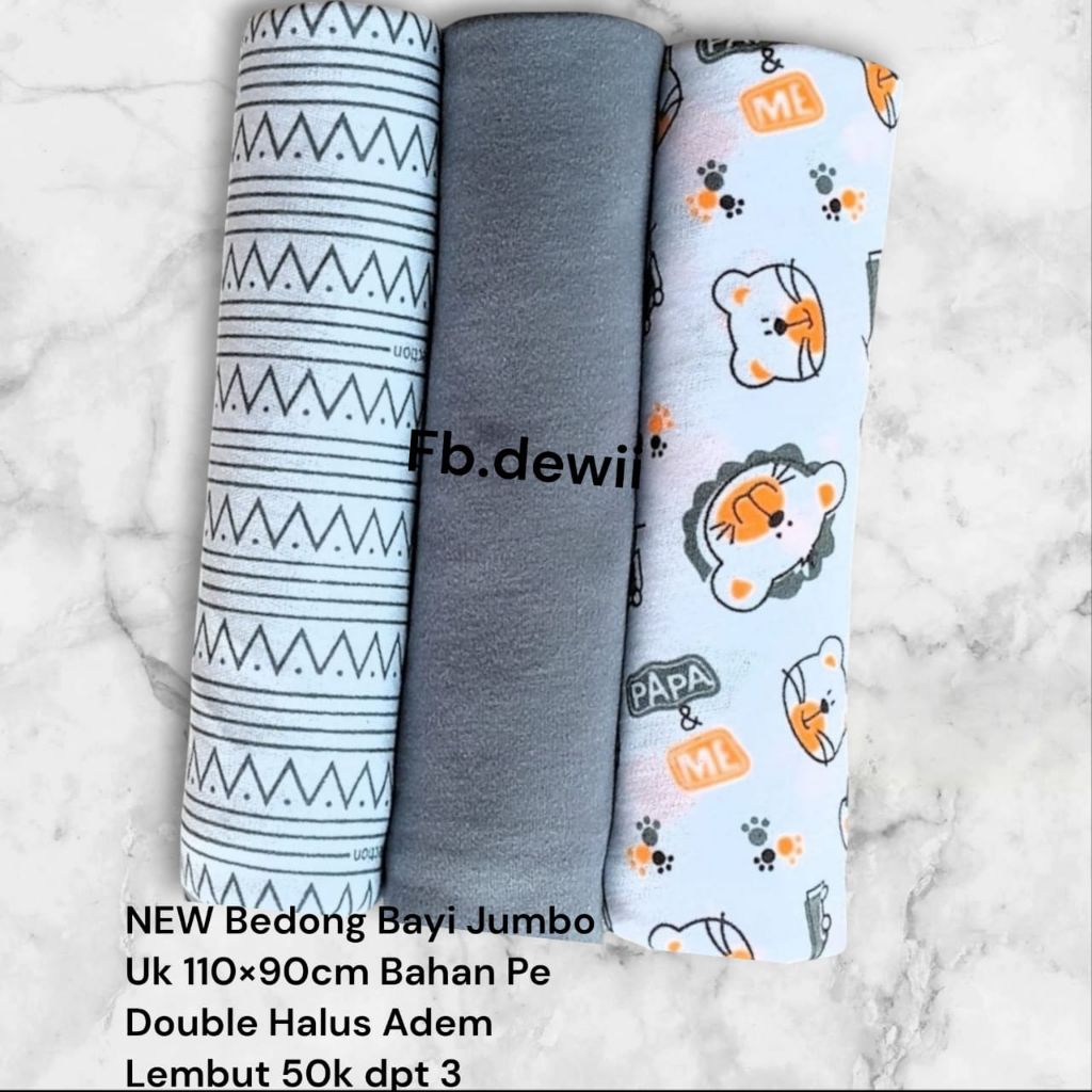bedong bayi new 3pcs jumbo