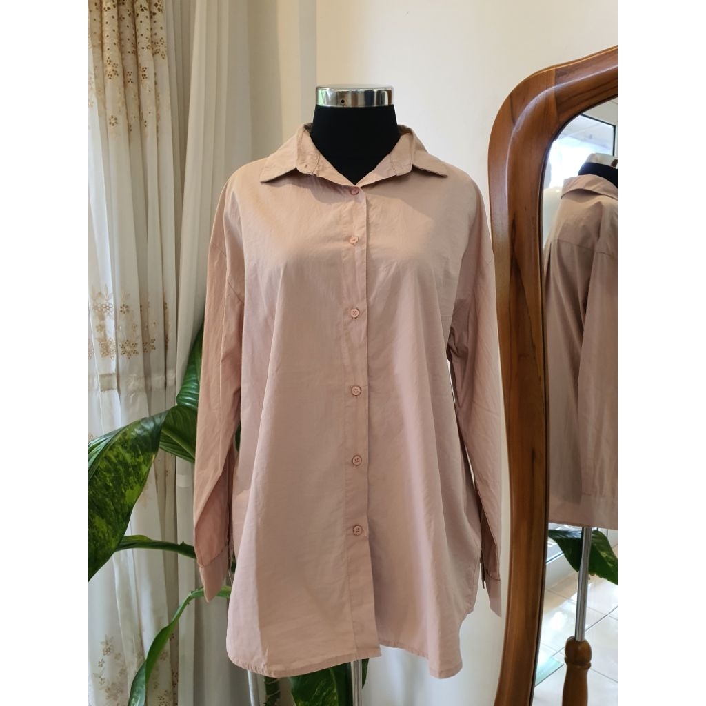 BLOUSE KATUN COKLAT MUDA