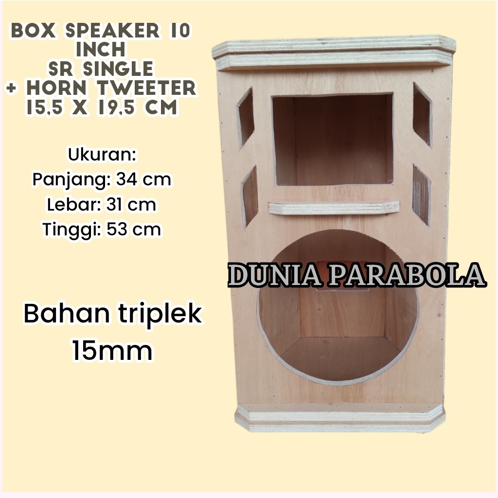 Box Sr 10 Inch Single Tweeter Desain Minimalis