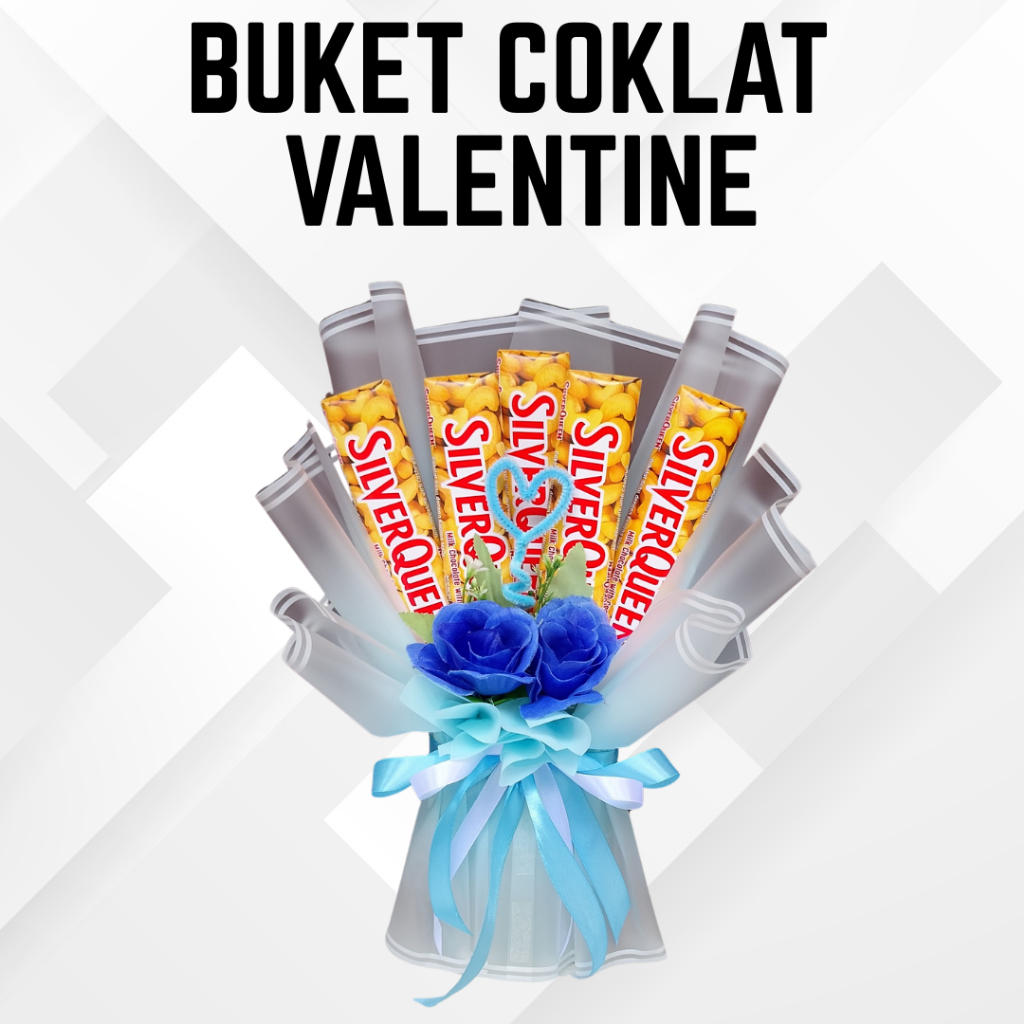 Buket Valentin isi Coklat SilverQueen