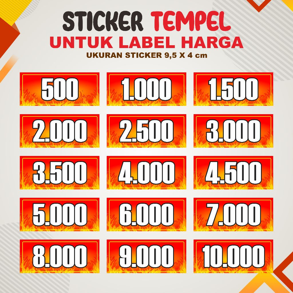 Sticker Tempel Untuk Label Harga