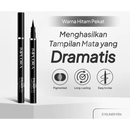 Implora Black Eyeliner Pen Waterproof and Dramatic Look