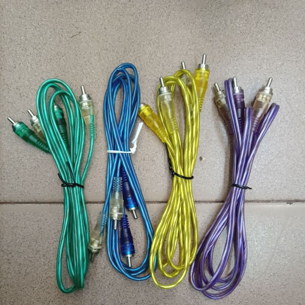 kabel audio 2 to 2 transparan