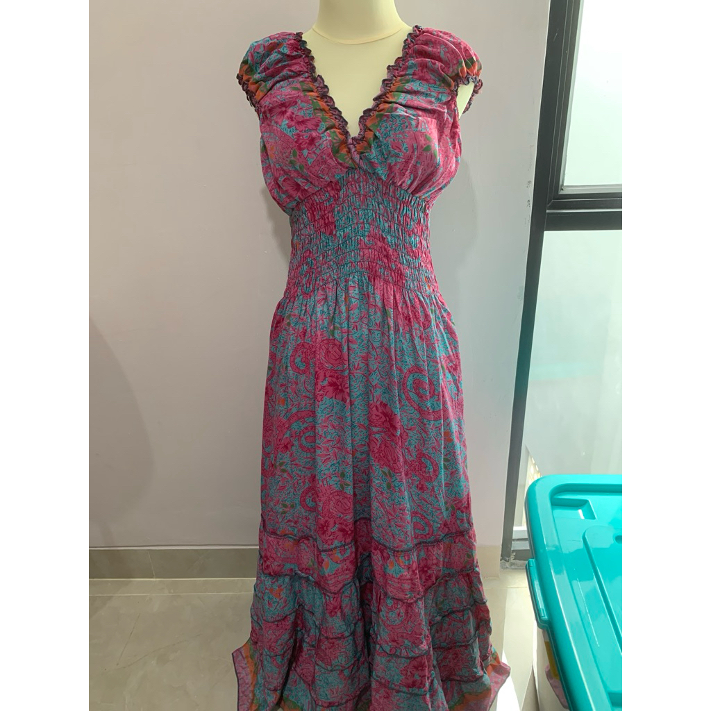Long Dress Bunga-bunga