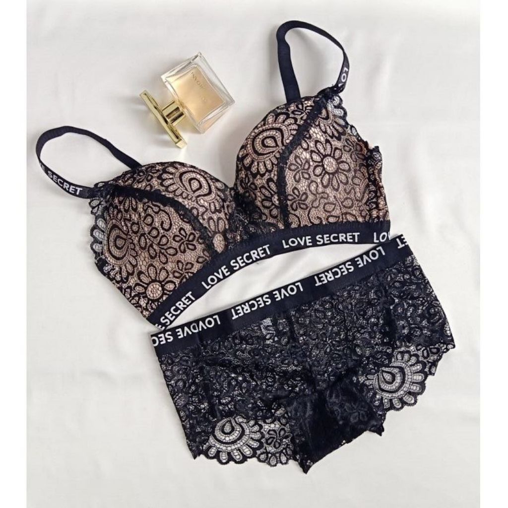 Bra + CD Set Bahan Lace Import