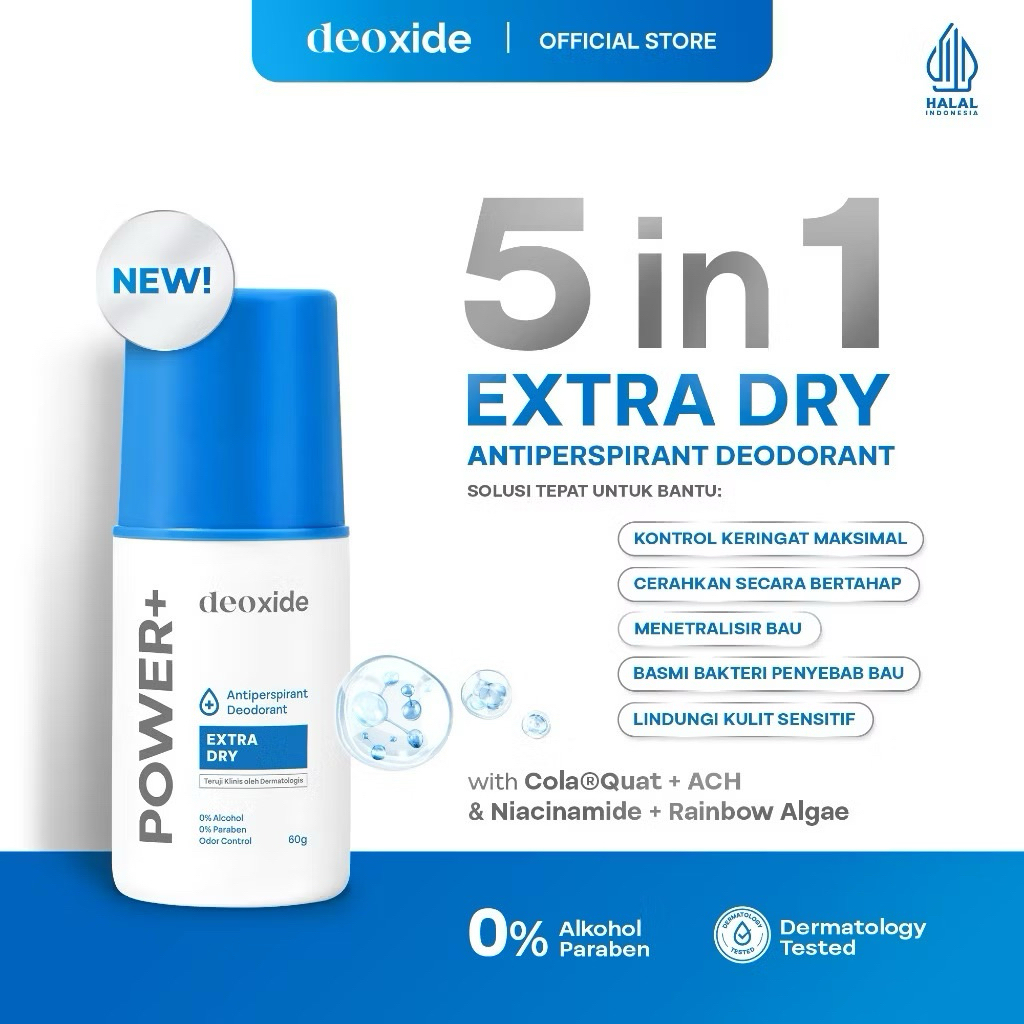 Deoxide Antiperspirant Deodorant Roll On POWER+ For Hyperhidrosis