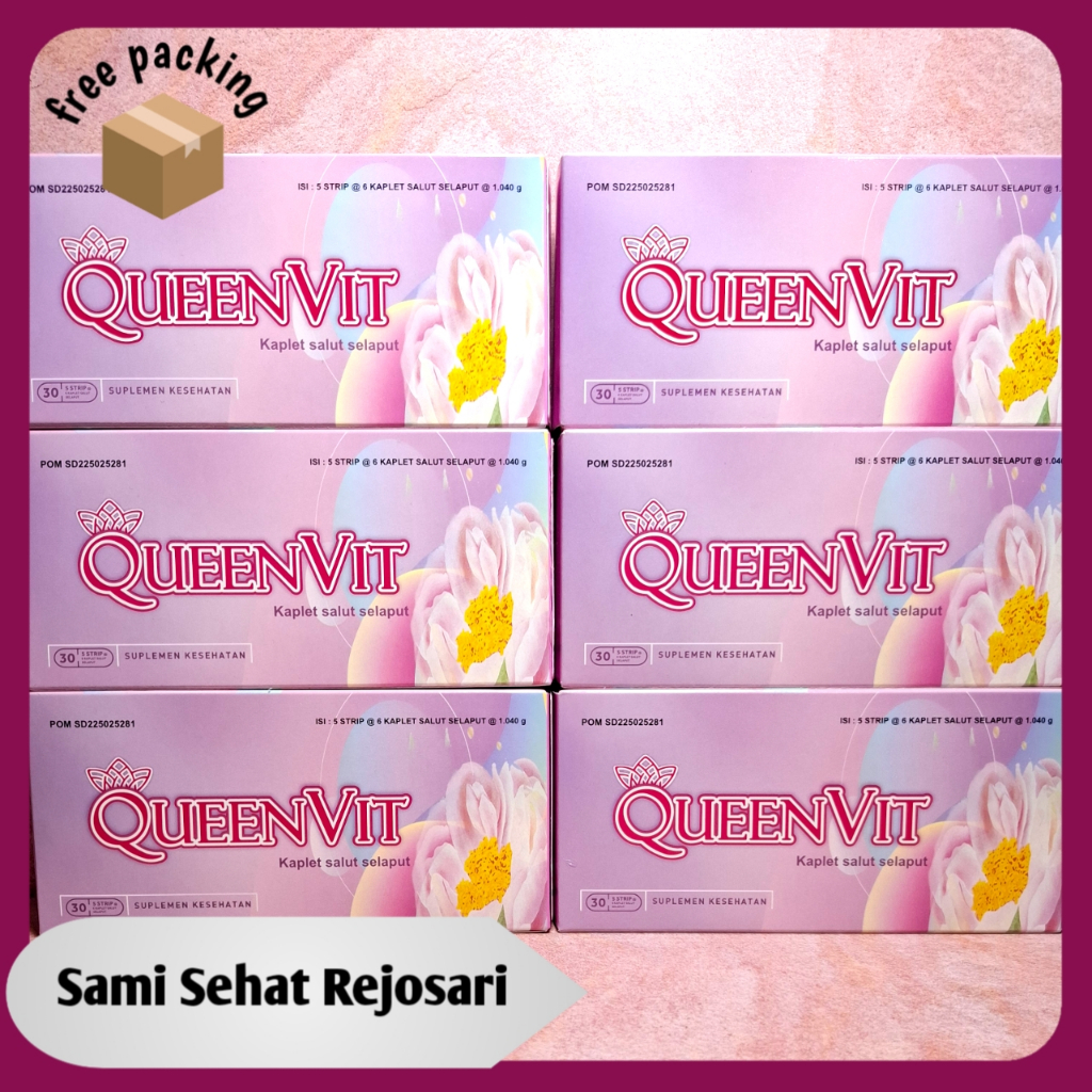 6 Box QUEENVIT ISI 30 KAPLET